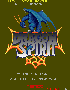 Dragon Spirit (Atari license) Title Screen